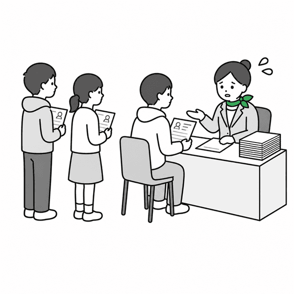 就職相談の一次対応が回らない