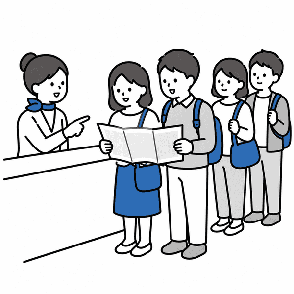 周辺観光の案内まで手が回らない