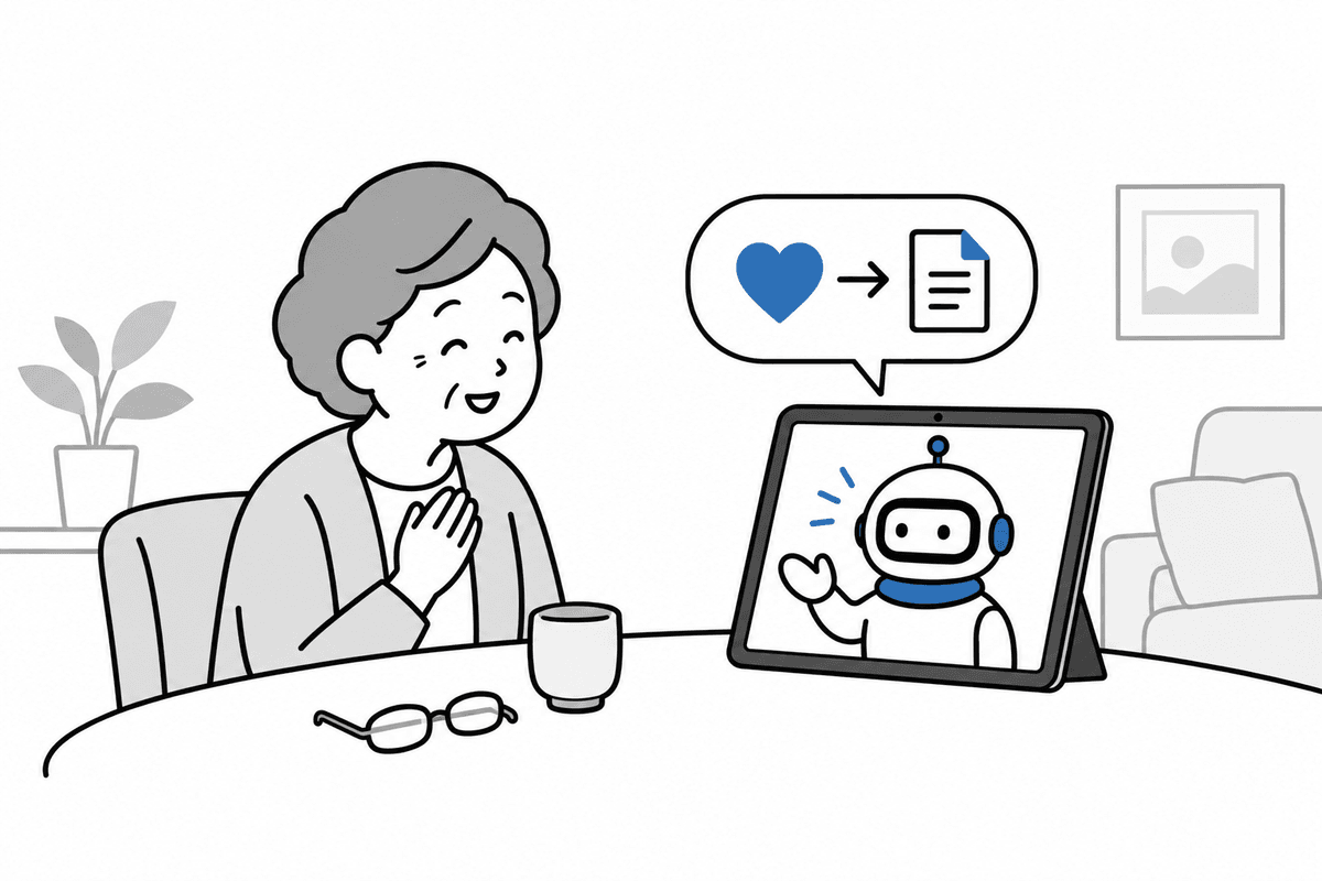 終活相談に対応するAI社員